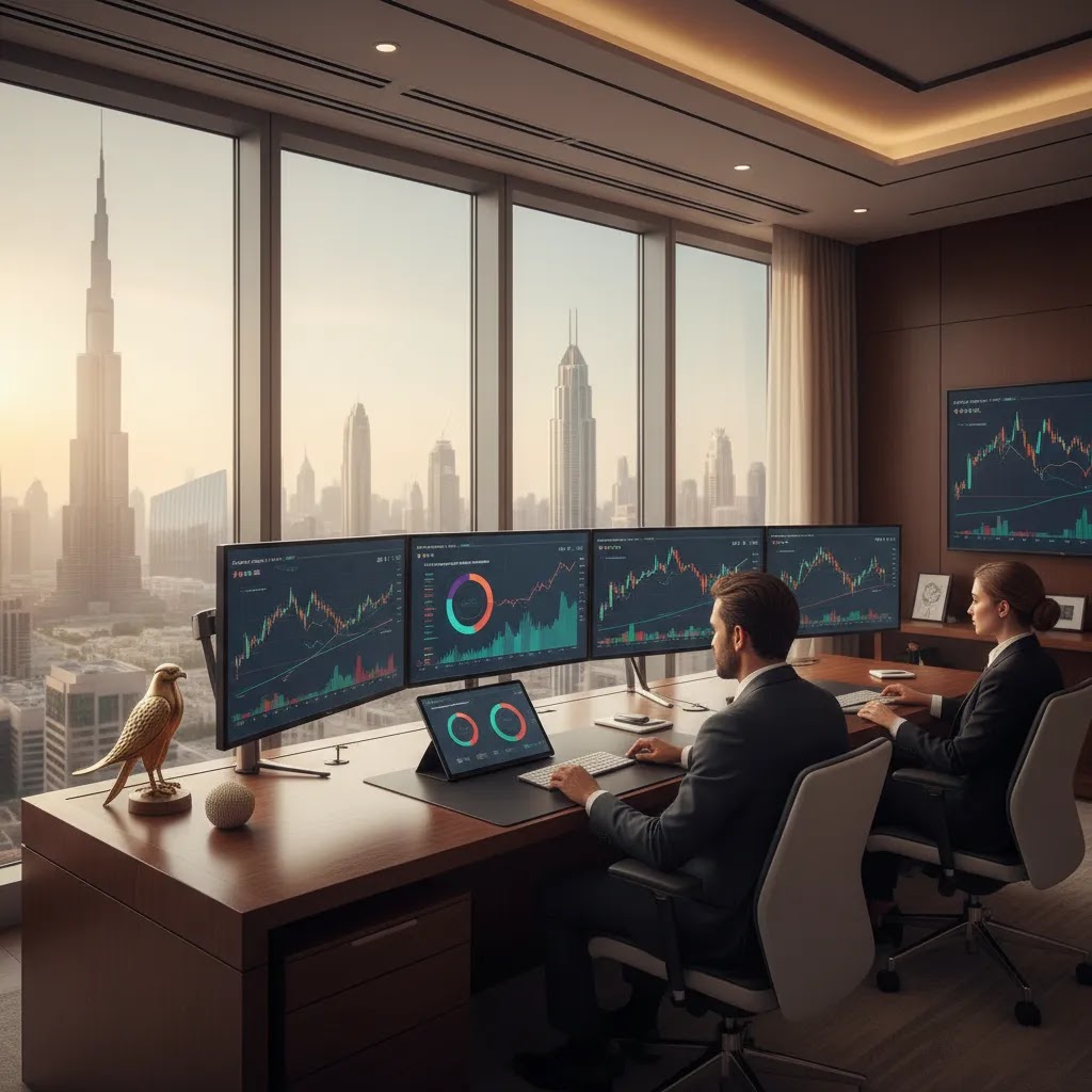Binary options prop firm trading desk setup for UAE traders comparing funded account opportunities