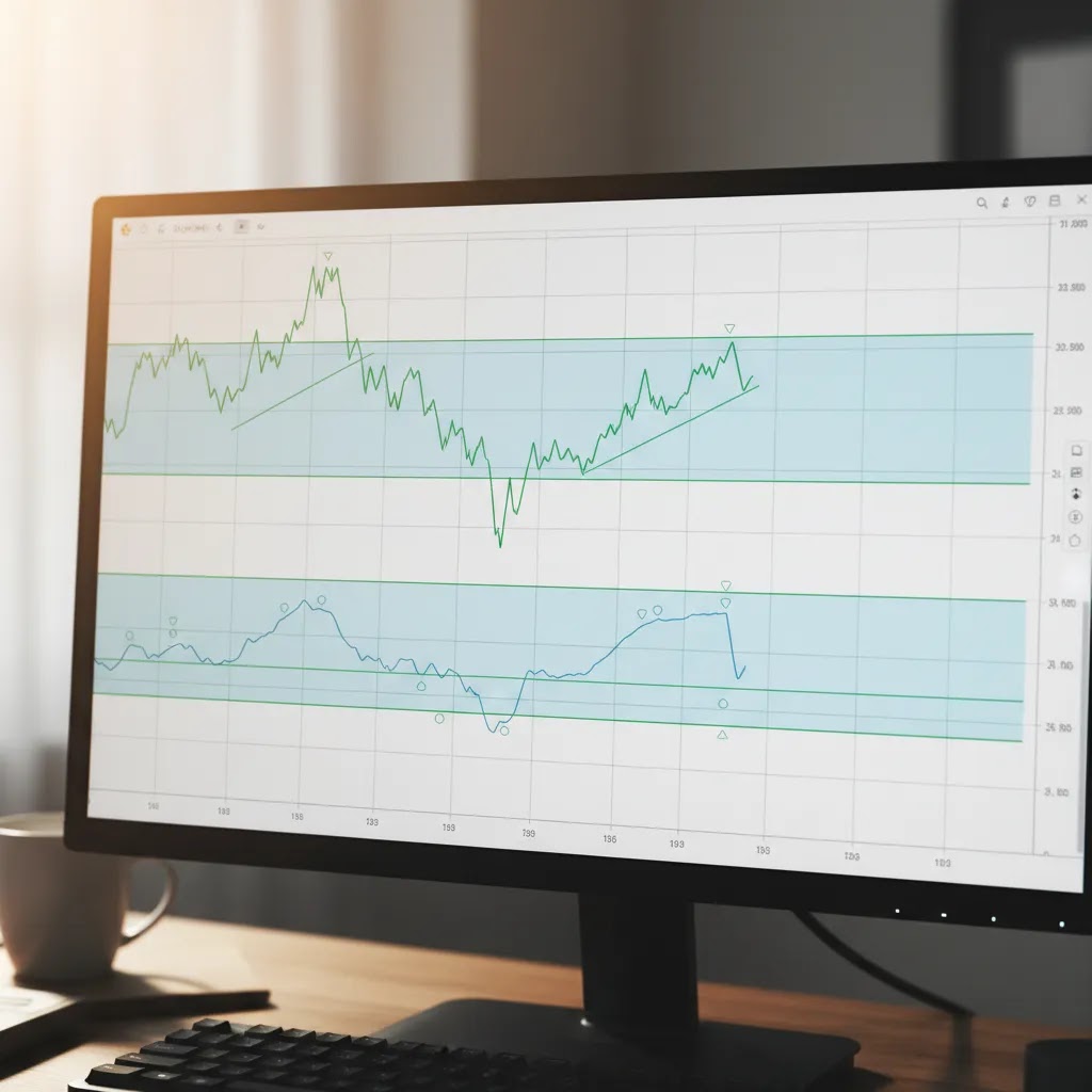 Binary options support and resistance levels explained through repeated price reactions on a candlestick chart