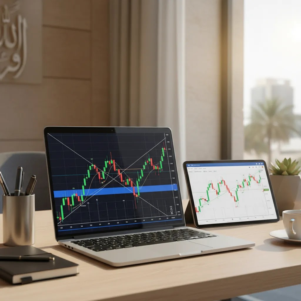 Binary options trendlines guide showing a beginner-friendly trading setup with charts and drawn trend lines