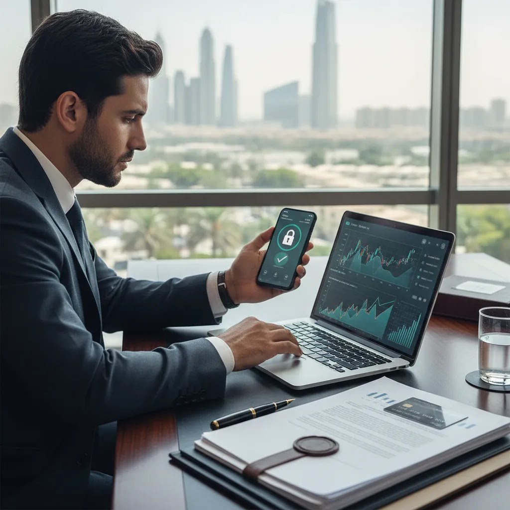 Can you make money with binary options in the UAE image showing broker safety checks, secure funding review, and platform due diligence