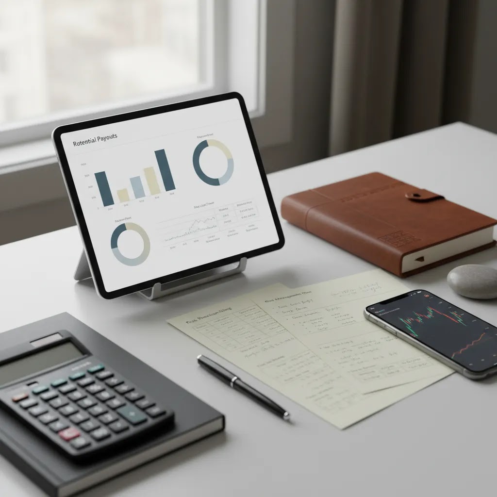 Full time binary options trader risk control and payout analysis on a professional trading desk