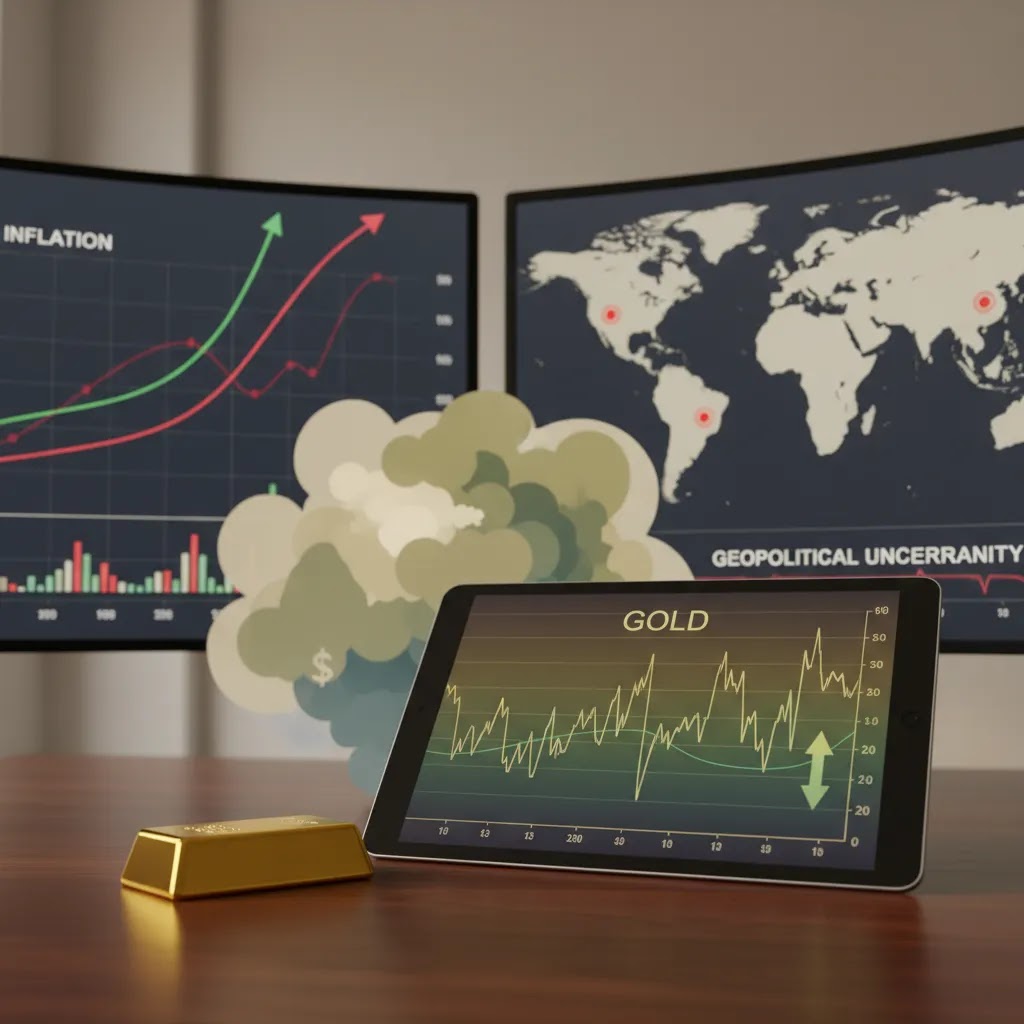 Gold binary options market factors showing safe haven demand and short term gold price movement