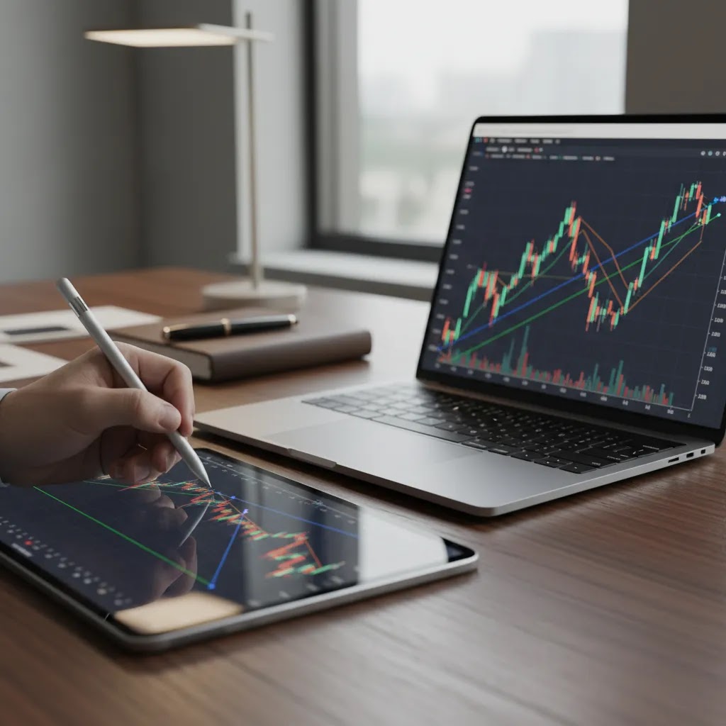 How to draw the best trend lines in binary options using swing highs and lows on a trading chart