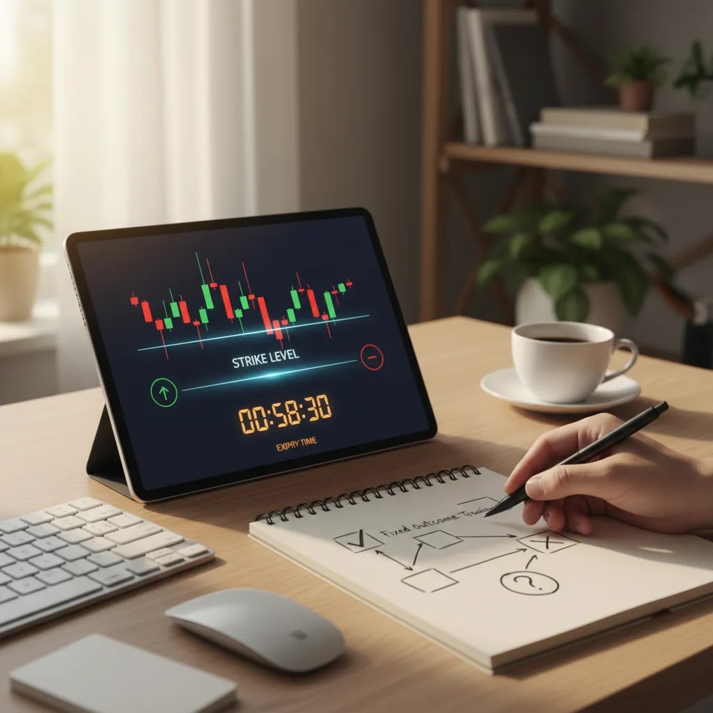 How to trade binary options step by step with a visual example of strike price and expiry time